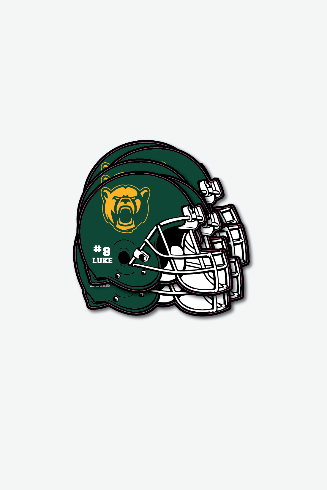 Helmet Decal 5” x 5” Personalized