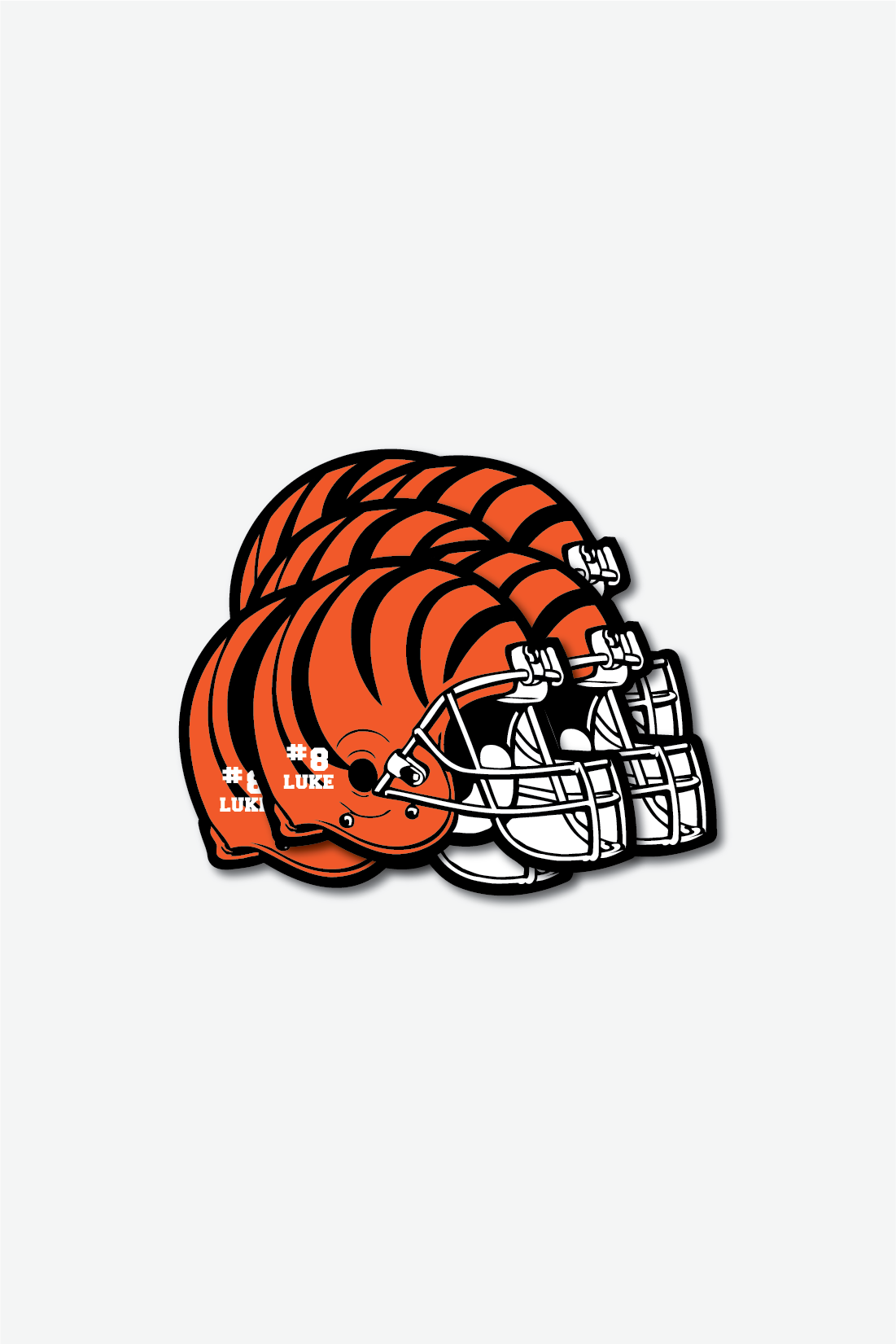 Helmet Decal 5” x 5” Personalized