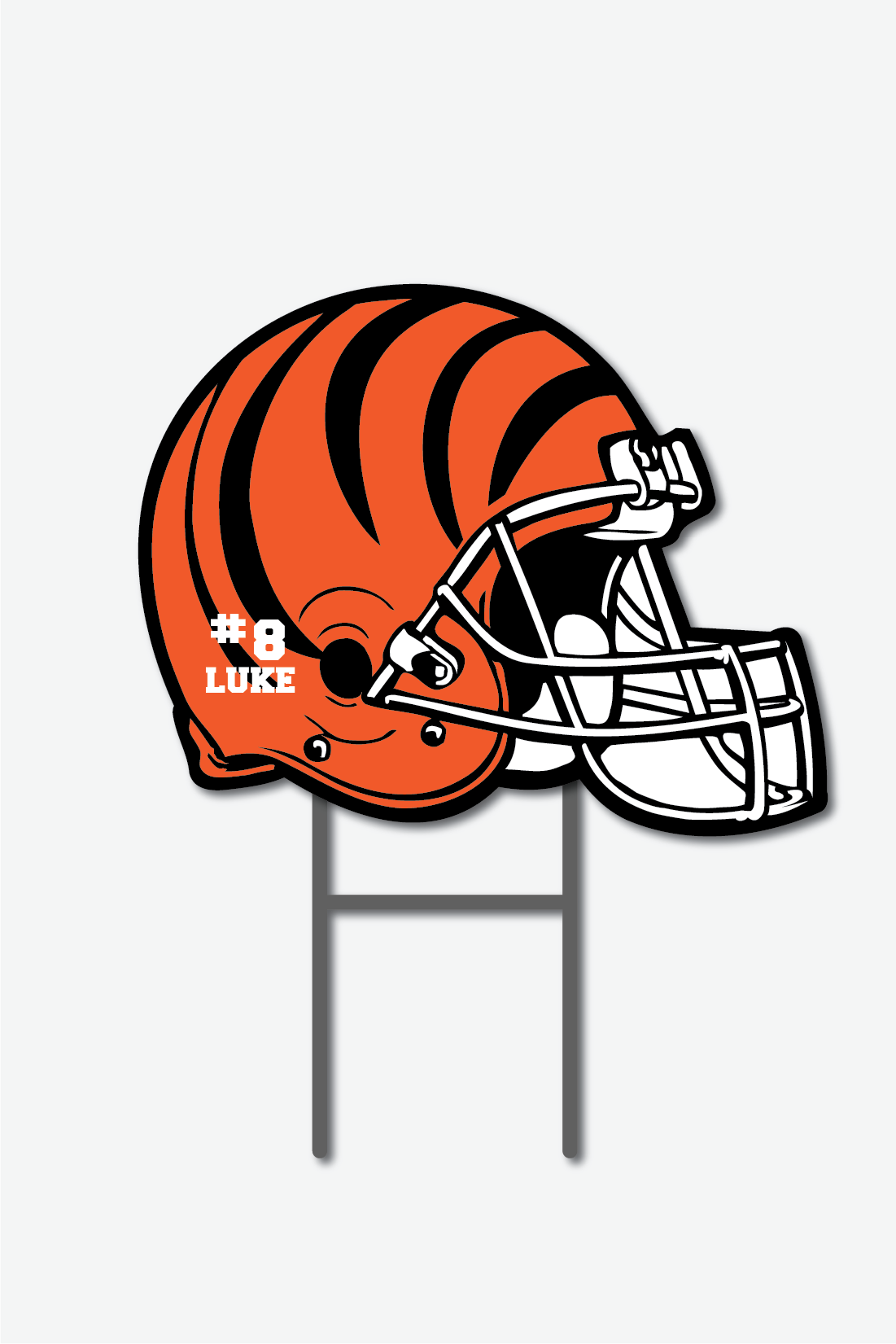Corrugated Plastic Helmet 18" x 23" with H-Stake