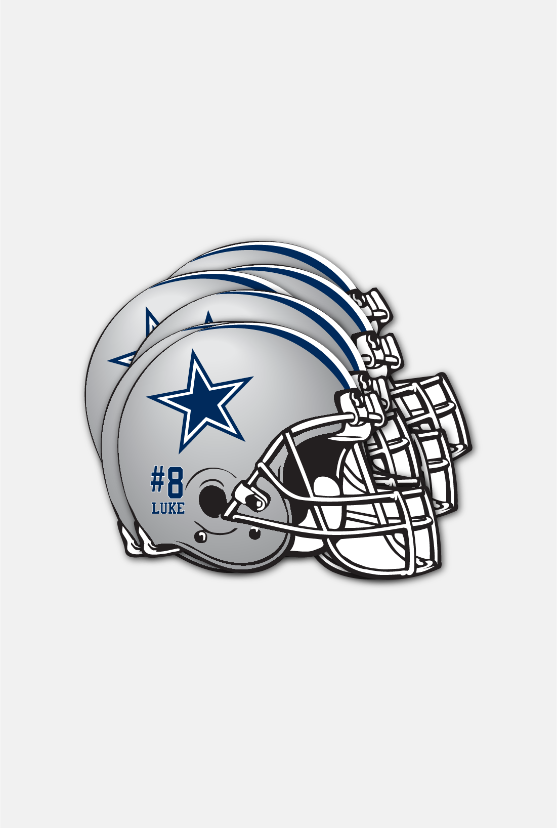 Helmet Decal 5” x 5” Personalized