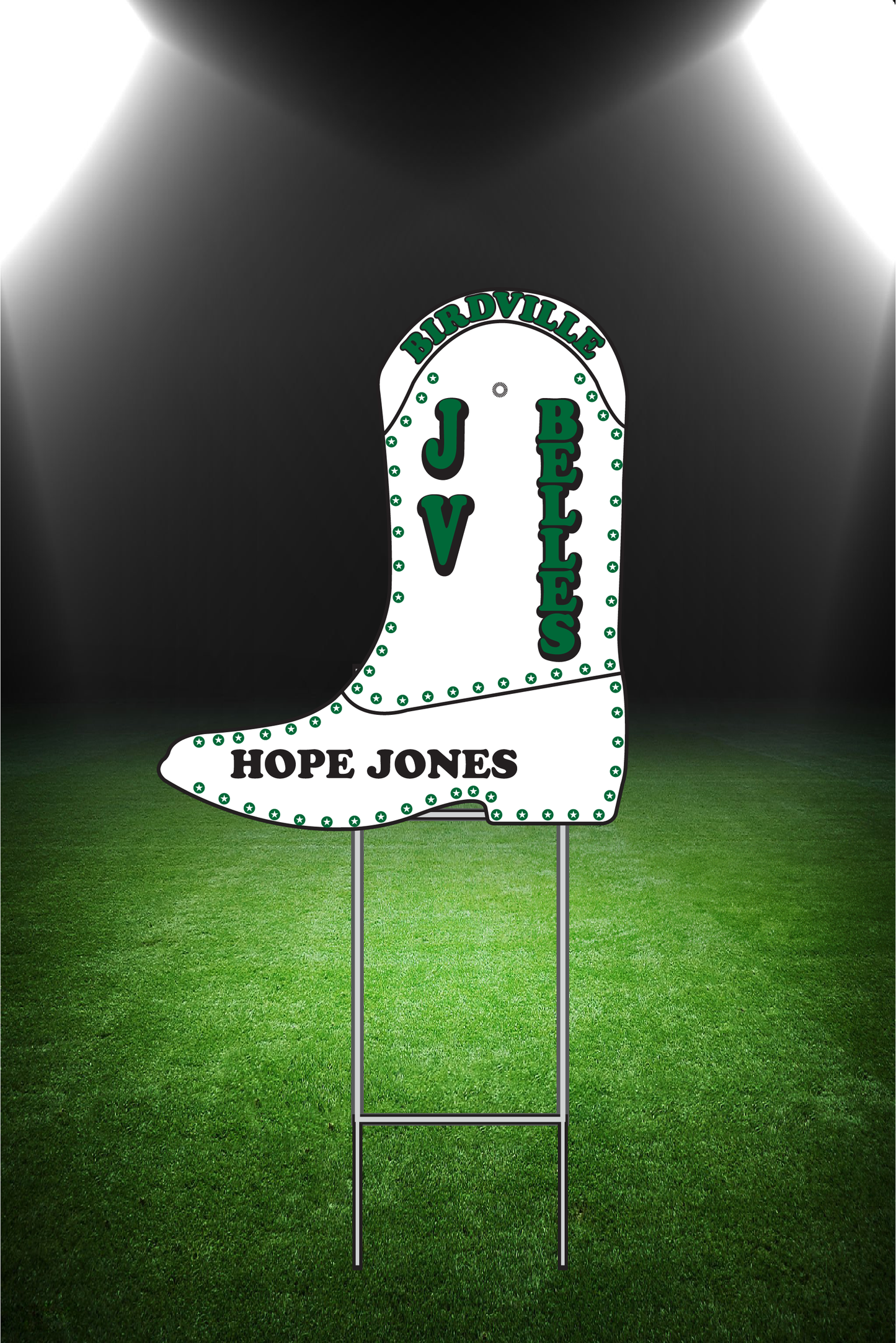 Drill Team Boot Yard Sign