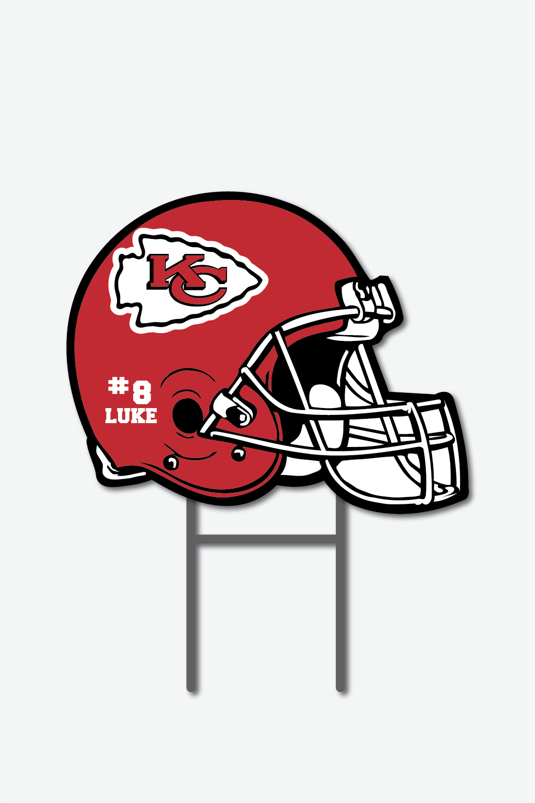 Corrugated Plastic Helmet 18" x 23" with H-Stake
