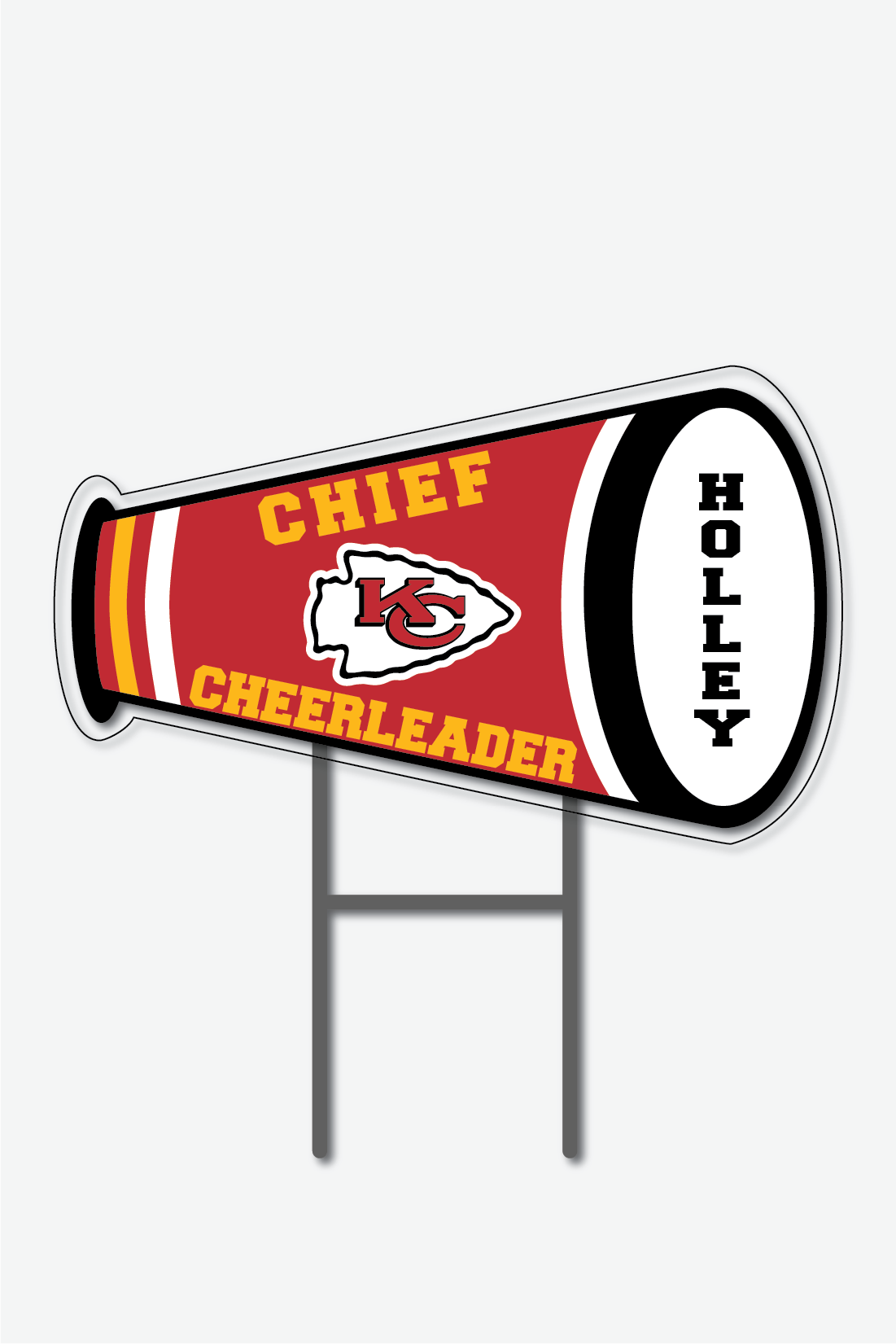 Corrugated Plastic Megaphone 14" x 23" with H Stake