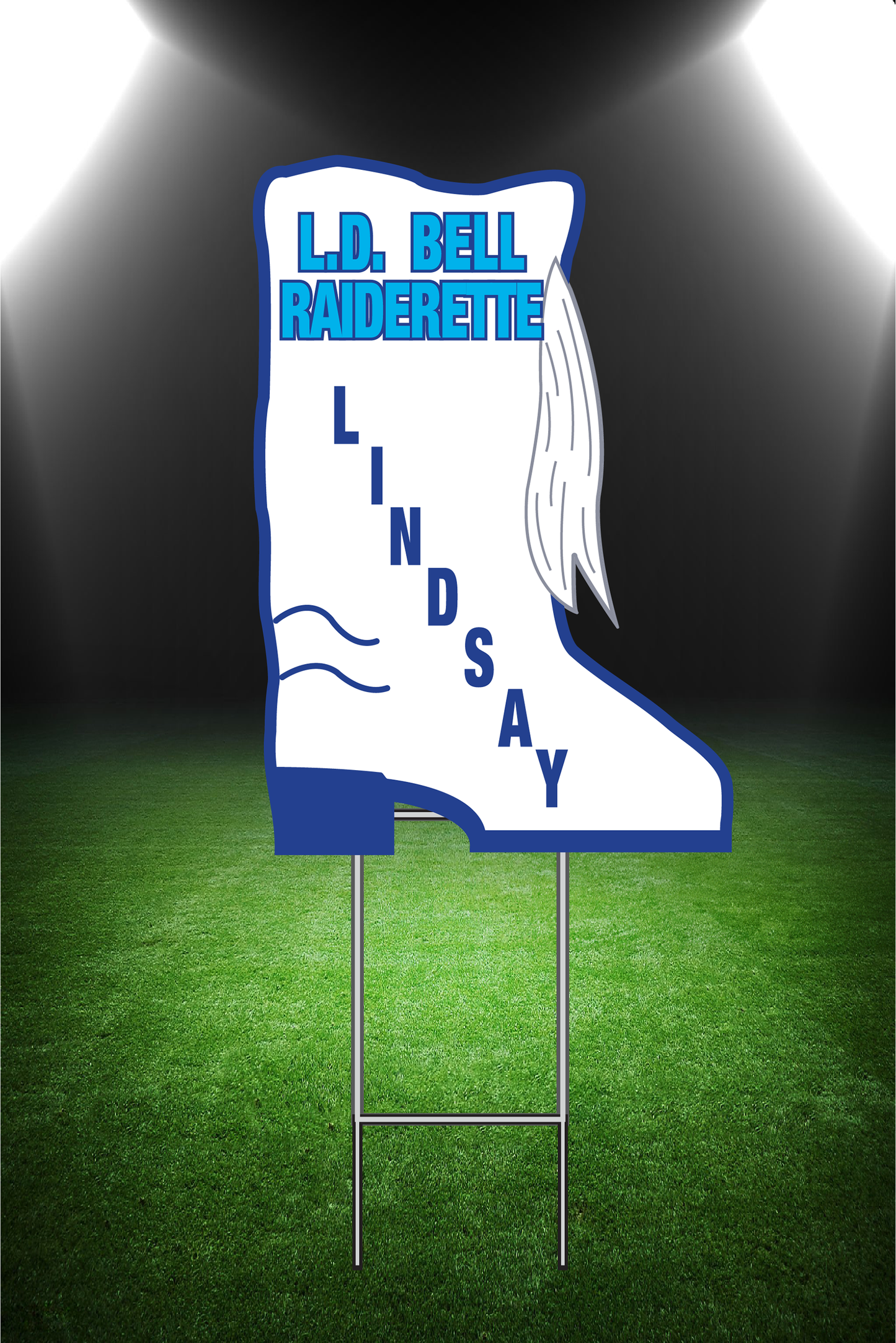 Western Boot Yard Sign