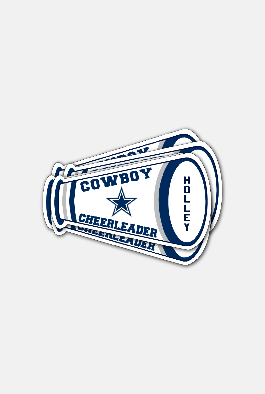 Megaphone Decal 3" x 5" Personalized