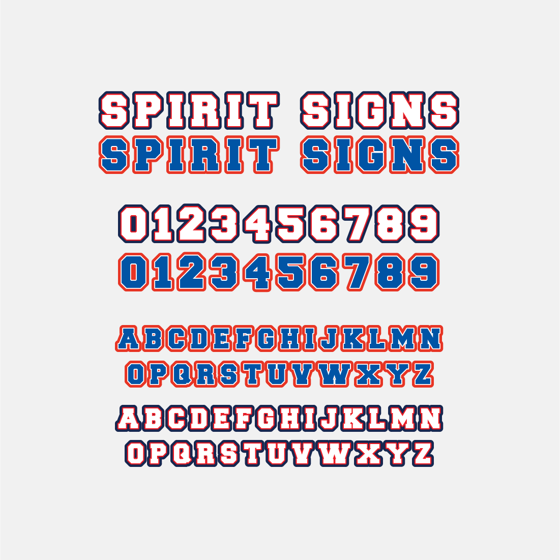 Number & Letter Signs