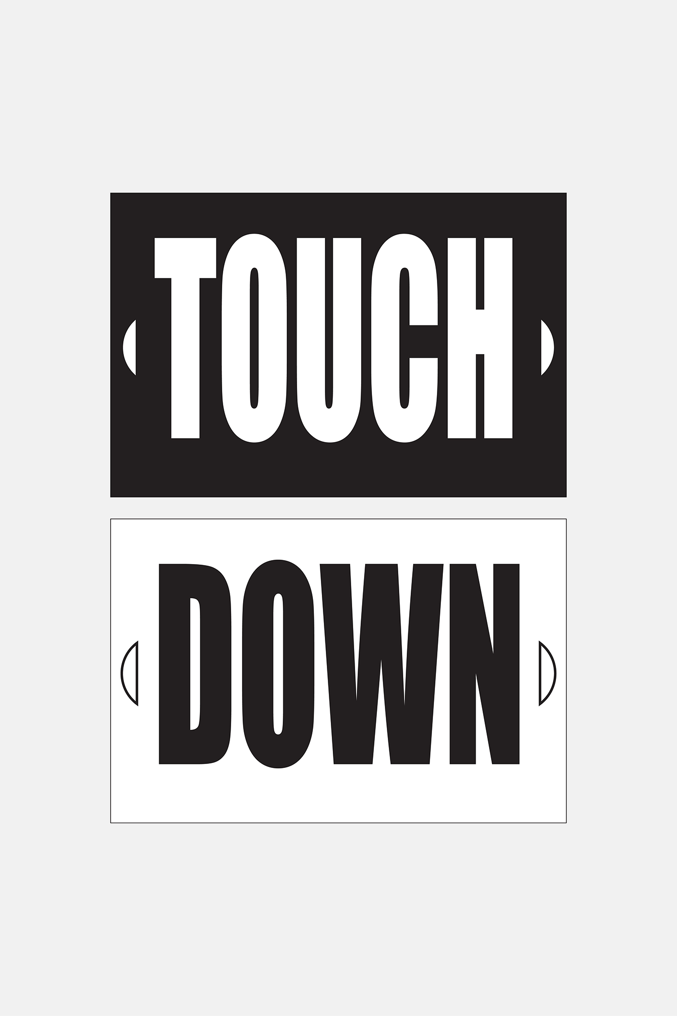 Touch Down Chant Sign Set