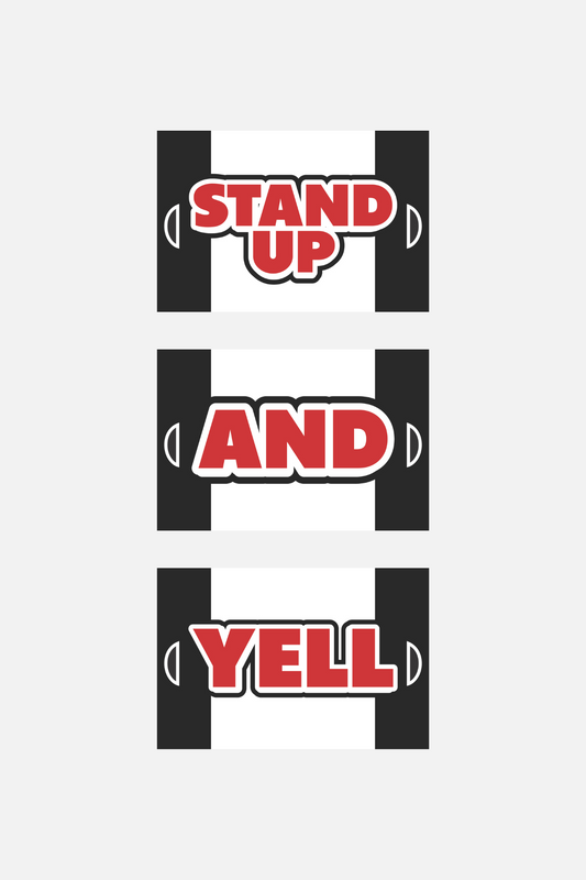 Stand Up and Yell Signs Chant Signs great for school events and games.