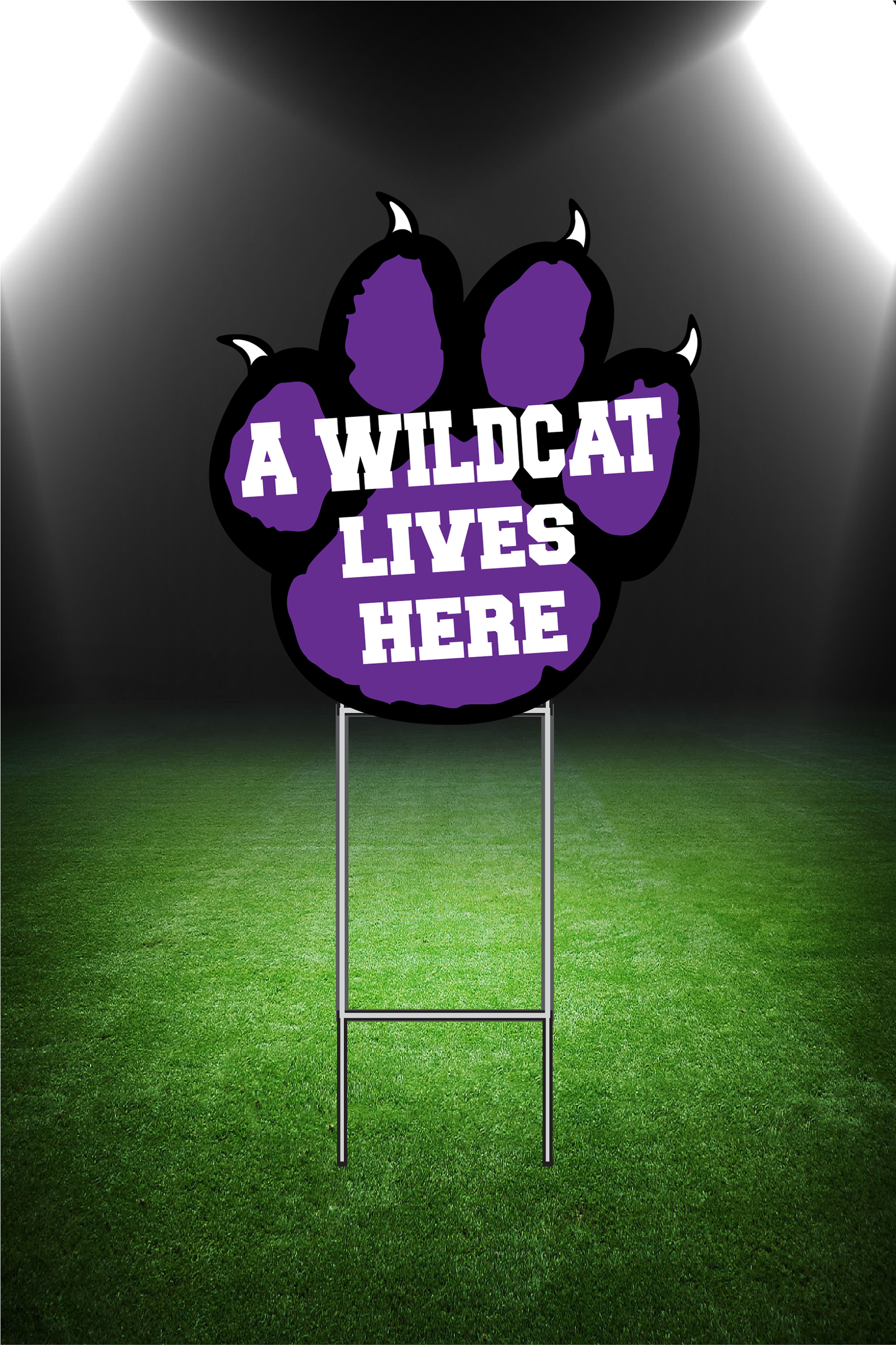 Paw with Claws Yard Sign