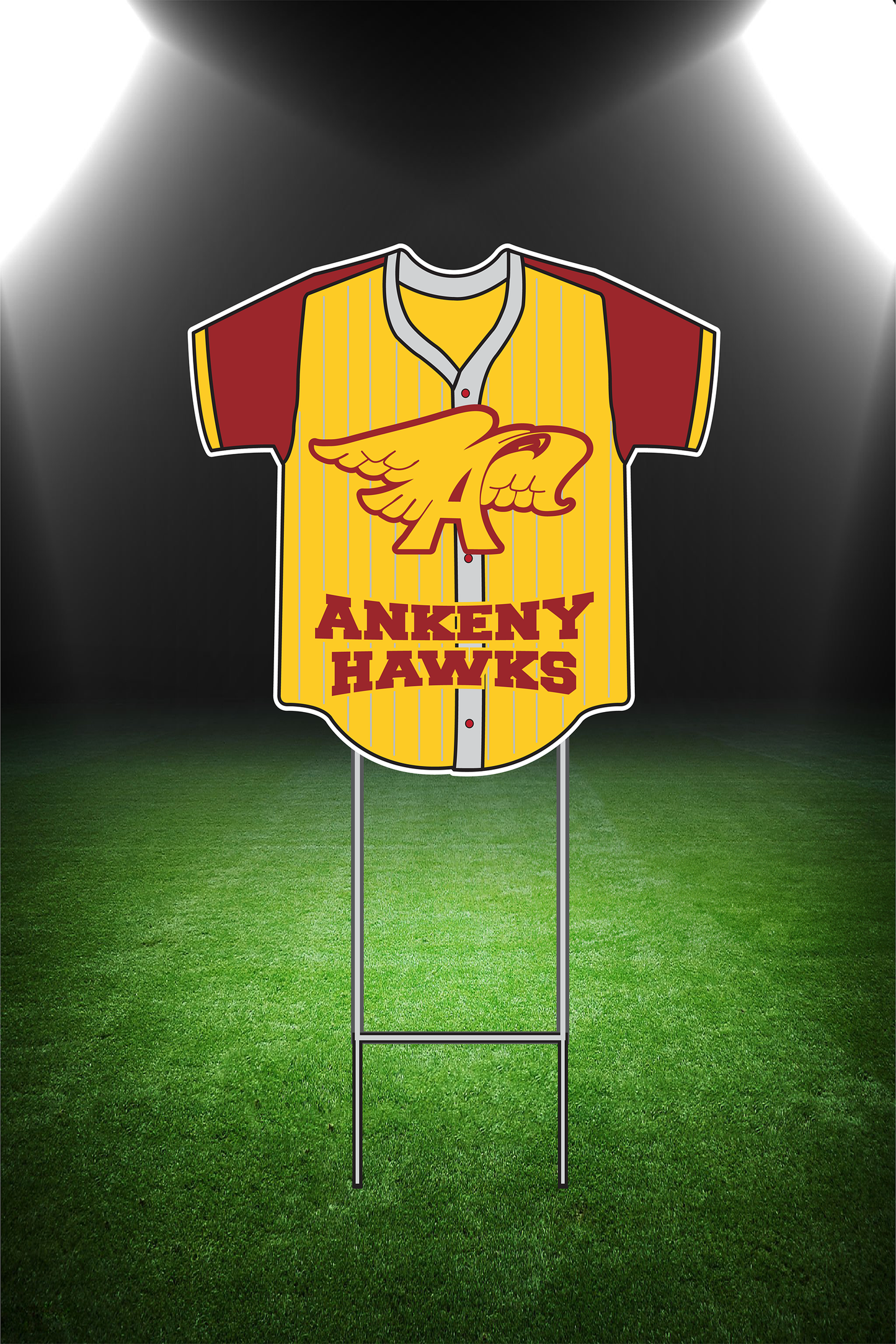 Baseball Jersey Yard Sign