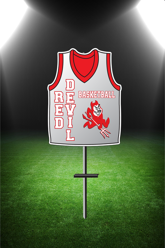 Basketball Jersey Yard Sign