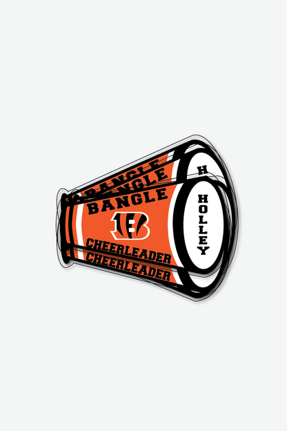Megaphone Decal 3" x 5" Personalized