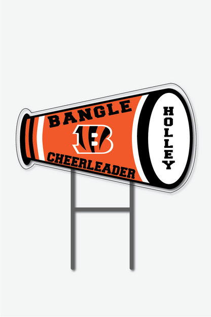 Corrugated Plastic Megaphone 14" x 23" with H Stake