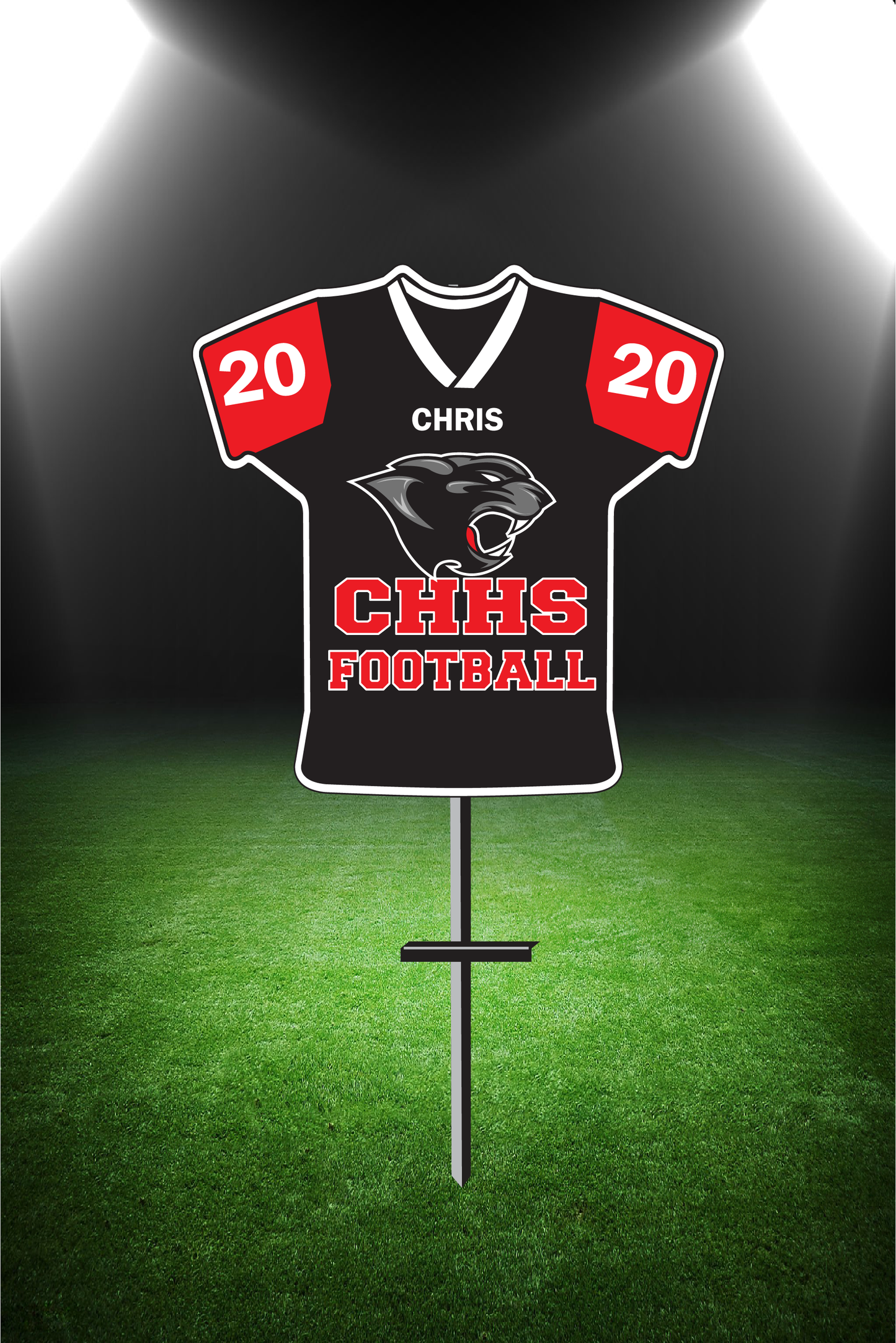 Football Jersey Yard Sign