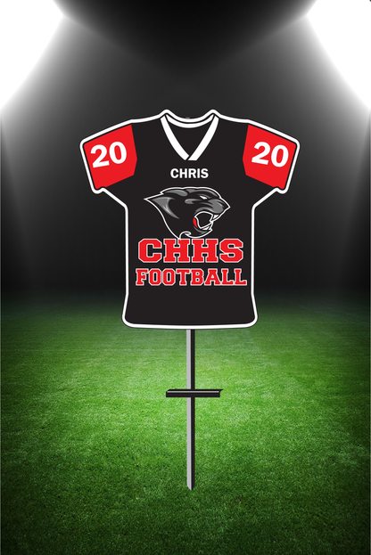 Football Jersey Yard Sign