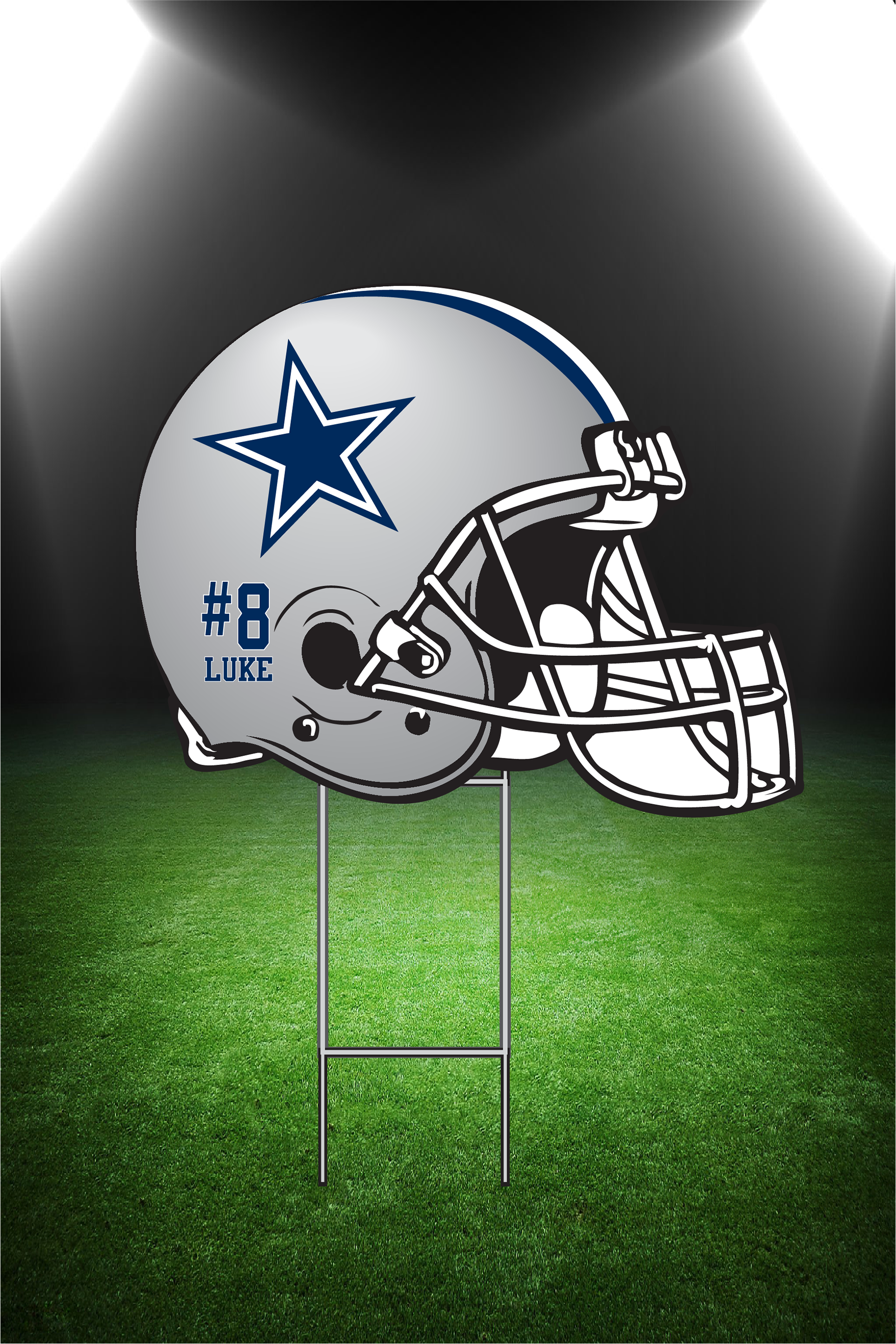 custom football helmet yard signs Football Helmet Yard Sign