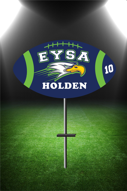 Football Yard Sign 12"x23"