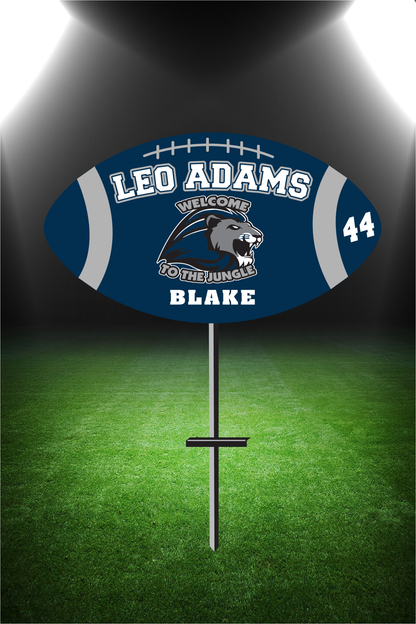 Football Yard Sign 12"x23"