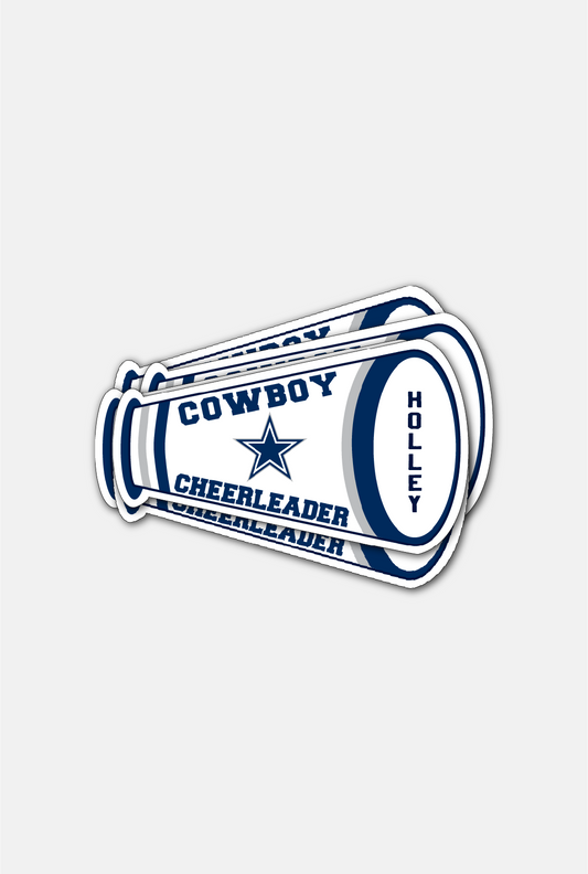 Megaphone Decal 3" x 5" Personalized