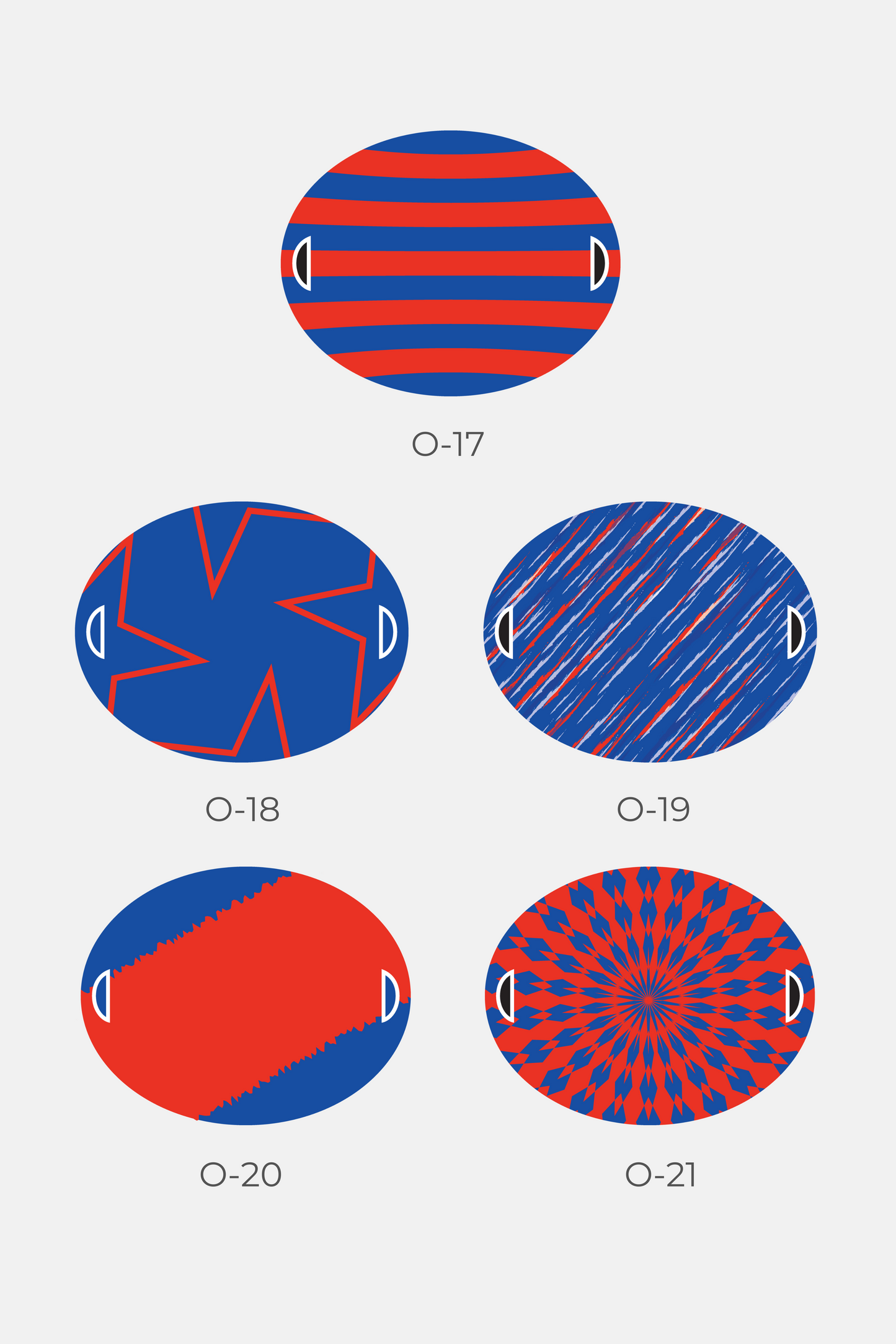 Oval chants signs designed for football fans to hold during key moments of a game. 