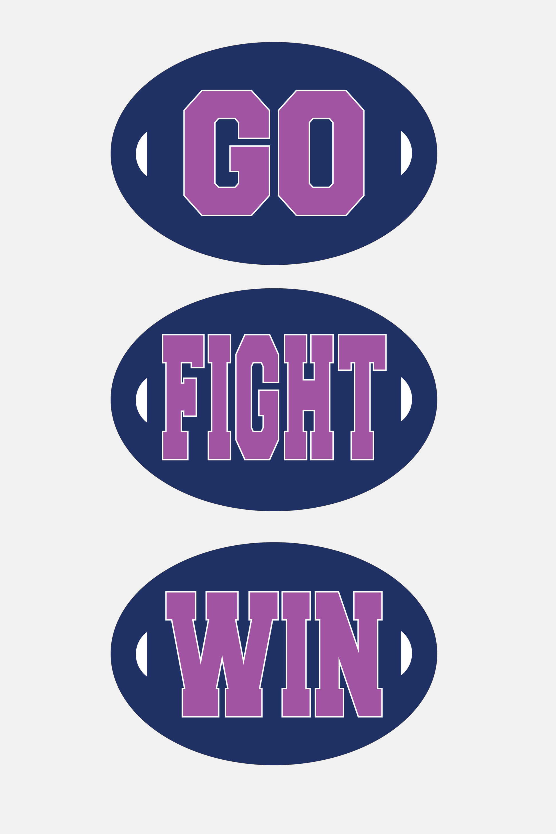 Go Fight Win Chant signs in bold letters to cheer their team during games and school events.