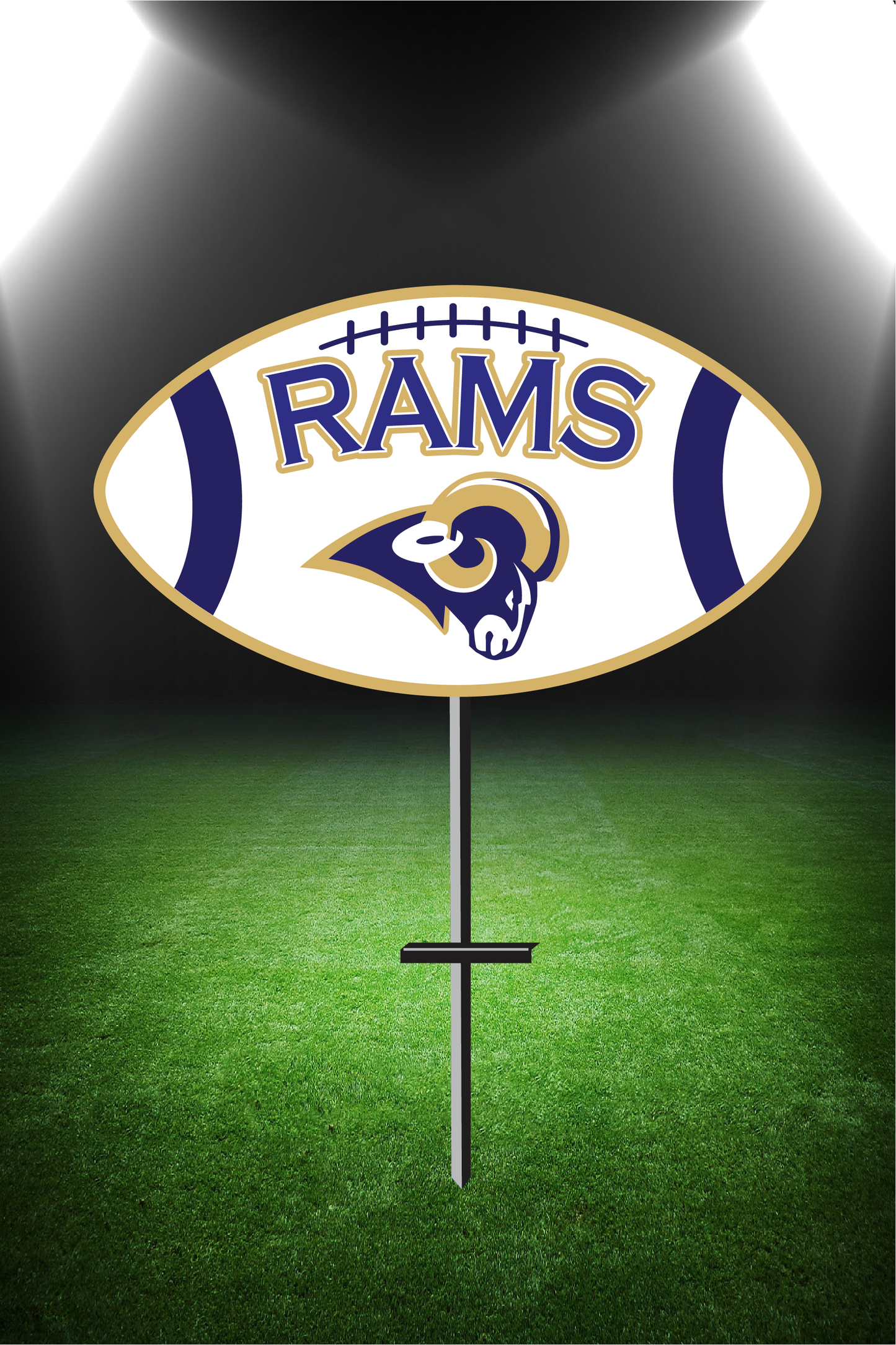 Football Yard Sign 12"x23"