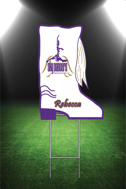 Western Boot Yard Sign